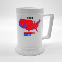 2024 Electoral Map Trump 312 Red 2024 Election Results Map Beer Stein