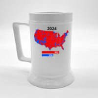 2024 Electoral Map Trump 312 Red 2024 Election Results Map Beer Stein