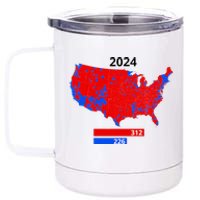 2024 Electoral Map Trump 312 Red 2024 Election Results Map 12 oz Stainless Steel Tumbler Cup