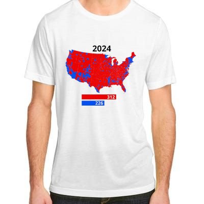 2024 Electoral Map Trump 312 Red 2024 Election Results Map Adult ChromaSoft Performance T-Shirt