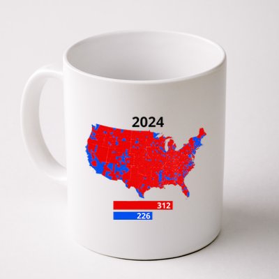 2024 Electoral Map Trump 312 Red 2024 Election Results Map Coffee Mug