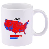 2024 Electoral Map Trump 312 Red 2024 Election Results Map 11oz C Handle Ceramic Mug