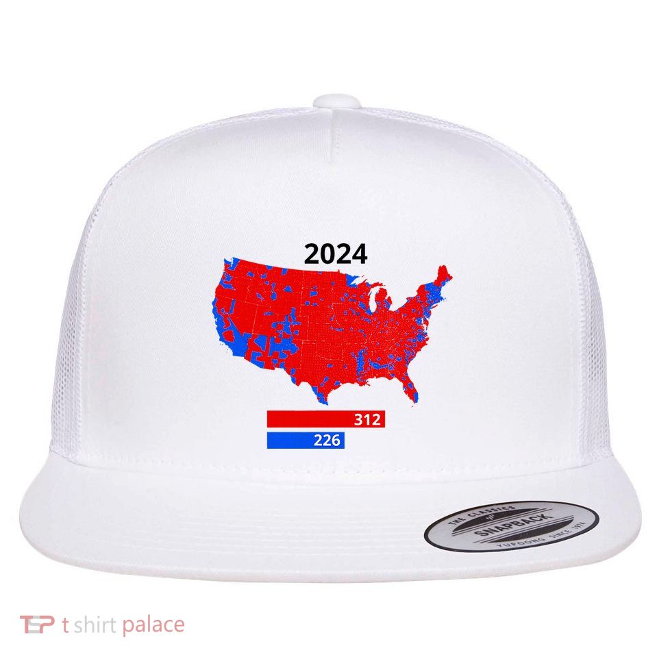 2024 Electoral Map Trump 312 Red 2024 Election Results Map Flatbill Hat