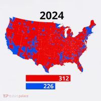 2024 Electoral Map Trump 312 Red 2024 Election Results Map Flatbill Hat