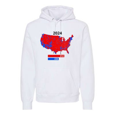 2024 Electoral Map Trump 312 Red 2024 Election Results Map Premium Hoodie