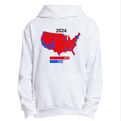 2024 Electoral Map Trump 312 Red 2024 Election Results Map Urban Pullover Hoodie