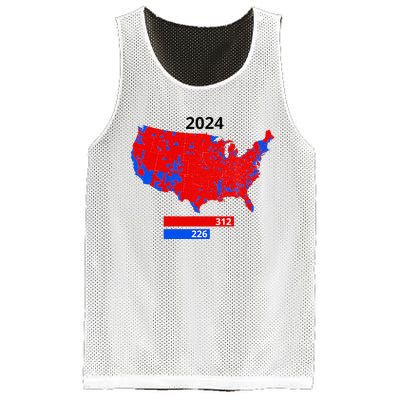 2024 Electoral Map Trump 312 Red 2024 Election Results Map Mesh Reversible Basketball Jersey Tank