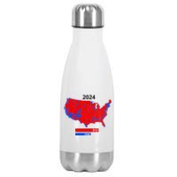 2024 Electoral Map Trump 312 Red 2024 Election Results Map Stainless Steel Insulated Water Bottle