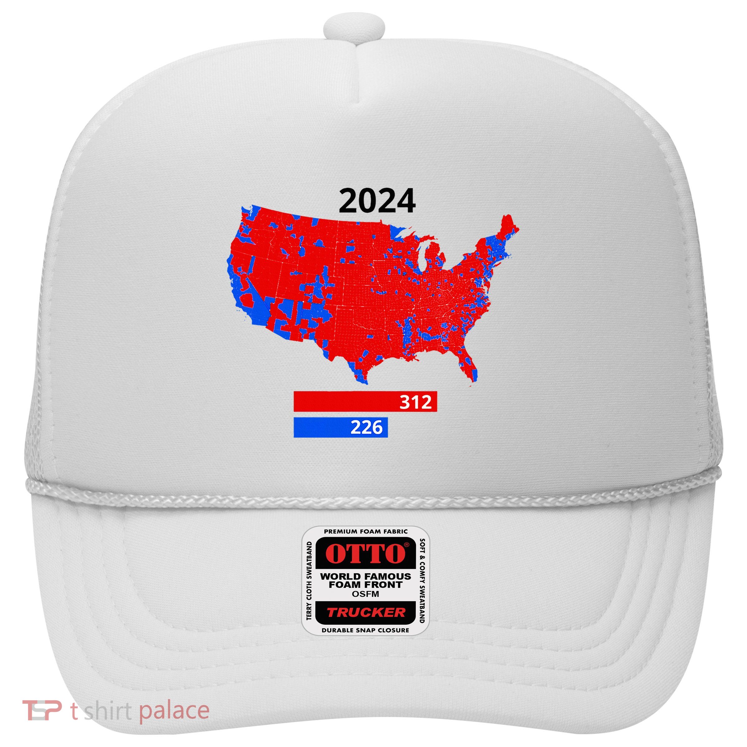2024 Electoral Map Trump 312 Red 2024 Election Results Map Trucker Hat