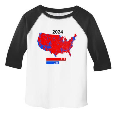 2024 Electoral Map Trump 312 Red 2024 Election Results Map Toddler Fine Jersey T-Shirt