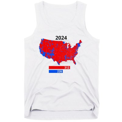 2024 Electoral Map Trump 312 Red 2024 Election Results Map Tank Top