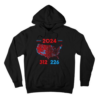 2024 Electoral Map Trump 312 Red 2024 Election Results Map Hoodie