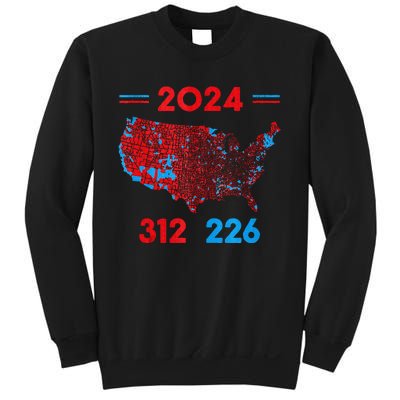 2024 Electoral Map Trump 312 Red 2024 Election Results Map Sweatshirt