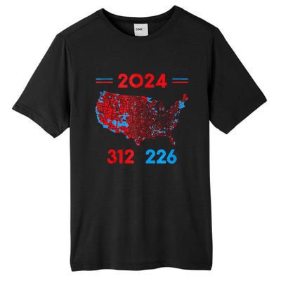 2024 Electoral Map Trump 312 Red 2024 Election Results Map Tall Fusion ChromaSoft Performance T-Shirt