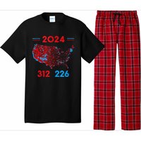 2024 Electoral Map Trump 312 Red 2024 Election Results Map Pajama Set