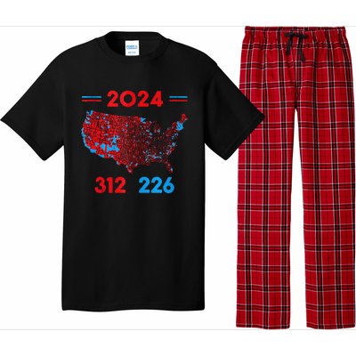 2024 Electoral Map Trump 312 Red 2024 Election Results Map Pajama Set