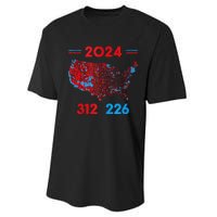 2024 Electoral Map Trump 312 Red 2024 Election Results Map Performance Sprint T-Shirt