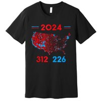 2024 Electoral Map Trump 312 Red 2024 Election Results Map Premium T-Shirt