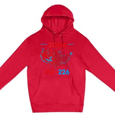 2024 Electoral Map Trump 312 Red 2024 Election Results Map Premium Pullover Hoodie