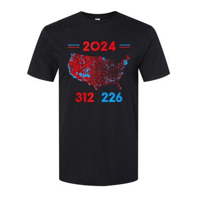 2024 Electoral Map Trump 312 Red 2024 Election Results Map Softstyle CVC T-Shirt