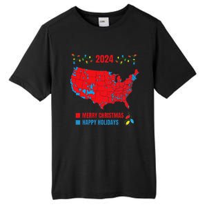 2024 Electoral Map Merry Christmas Trump Landslide Holiday Tall Fusion ChromaSoft Performance T-Shirt