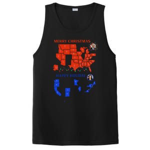 2024 Electoral Map Merry Christmas Trump Landslide Holiday PosiCharge Competitor Tank