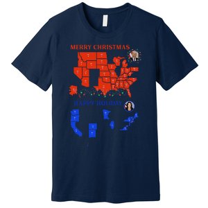 2024 Electoral Map Merry Christmas Trump Landslide Holiday Premium T-Shirt