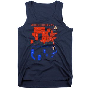 2024 Electoral Map Merry Christmas Trump Landslide Holiday Tank Top