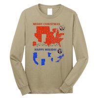 2024 Electoral Map Merry Christmas Trump Landslide Holiday Long Sleeve Shirt