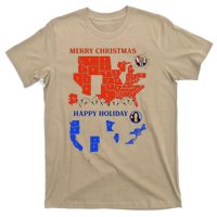 2024 Electoral Map Merry Christmas Trump Landslide Holiday T-Shirt