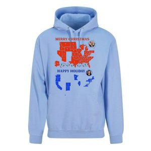 2024 Electoral Map Merry Christmas Trump Landslide Holiday Unisex Surf Hoodie