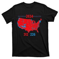 2024 Electoral Map Trump 312 Red 2024 Election Results Map T-Shirt