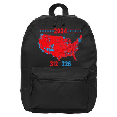 2024 Electoral Map Trump 312 Red 2024 Election Results Map 16 in Basic Backpack