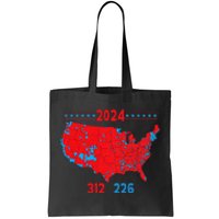 2024 Electoral Map Trump 312 Red 2024 Election Results Map Tote Bag