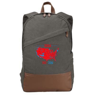 2024 Electoral Map Trump 312 Red 2024 Election Results Map Cotton Canvas Backpack