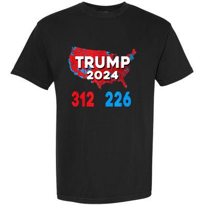 2024 Electoral Map Trump 312 Red Election 2024 Results Map Garment-Dyed Heavyweight T-Shirt