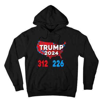 2024 Electoral Map Trump 312 Red Election 2024 Results Map Hoodie