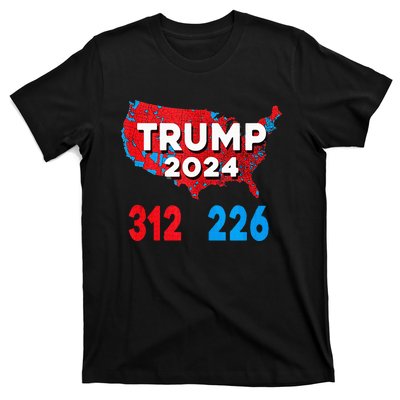 2024 Electoral Map Trump 312 Red Election 2024 Results Map T-Shirt