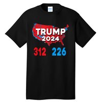 2024 Electoral Map Trump 312 Red Election 2024 Results Map Tall T-Shirt