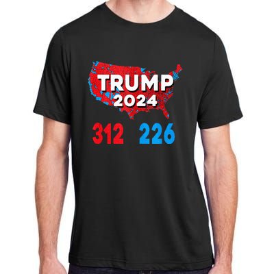 2024 Electoral Map Trump 312 Red Election 2024 Results Map Adult ChromaSoft Performance T-Shirt