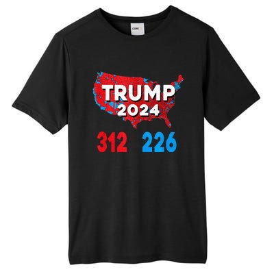 2024 Electoral Map Trump 312 Red Election 2024 Results Map Tall Fusion ChromaSoft Performance T-Shirt