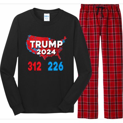 2024 Electoral Map Trump 312 Red Election 2024 Results Map Long Sleeve Pajama Set