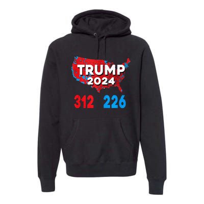 2024 Electoral Map Trump 312 Red Election 2024 Results Map Premium Hoodie