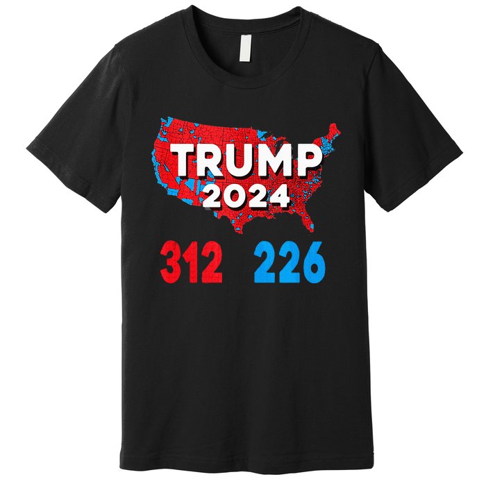 2024 Electoral Map Trump 312 Red Election 2024 Results Map Premium T-Shirt