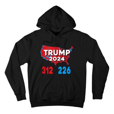 2024 Electoral Map Trump 312 Red Election 2024 Results Map Tall Hoodie