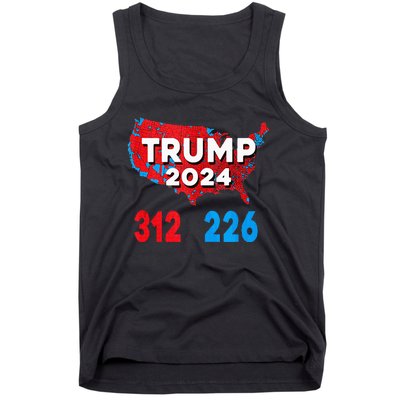 2024 Electoral Map Trump 312 Red Election 2024 Results Map Tank Top