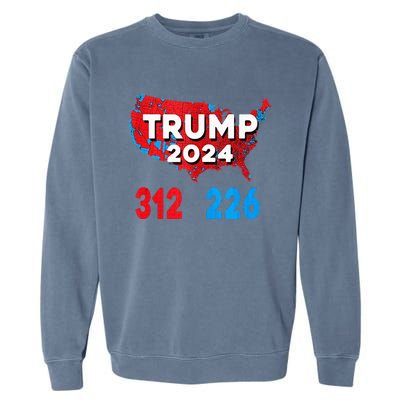 2024 Electoral Map Trump 312 Red Election 2024 Results Map Garment-Dyed Sweatshirt