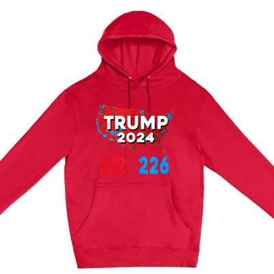 2024 Electoral Map Trump 312 Red Election 2024 Results Map Premium Pullover Hoodie