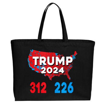 2024 Electoral Map Trump 312 Red Election 2024 Results Map Cotton Canvas Jumbo Tote