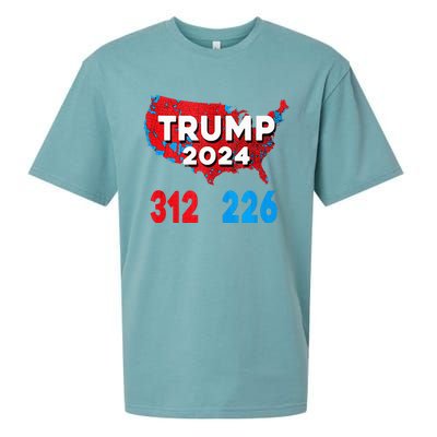 2024 Electoral Map Trump 312 Red Election 2024 Results Map Sueded Cloud Jersey T-Shirt